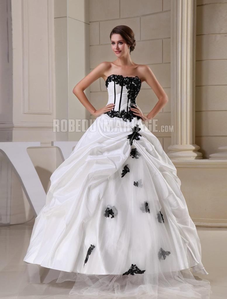 Robe de mariage noir et blanche