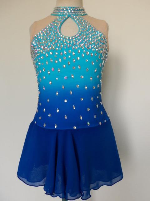 Robe de patinage artistique bleu