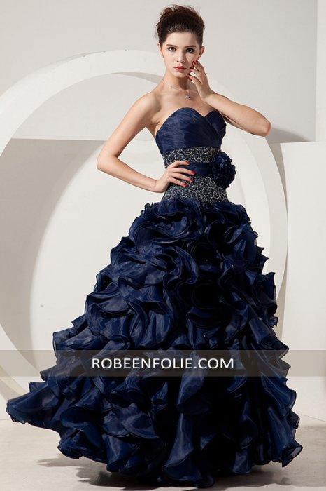 Robe de princesse bleu nuit