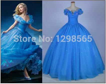 Robe de princesse femme bleu