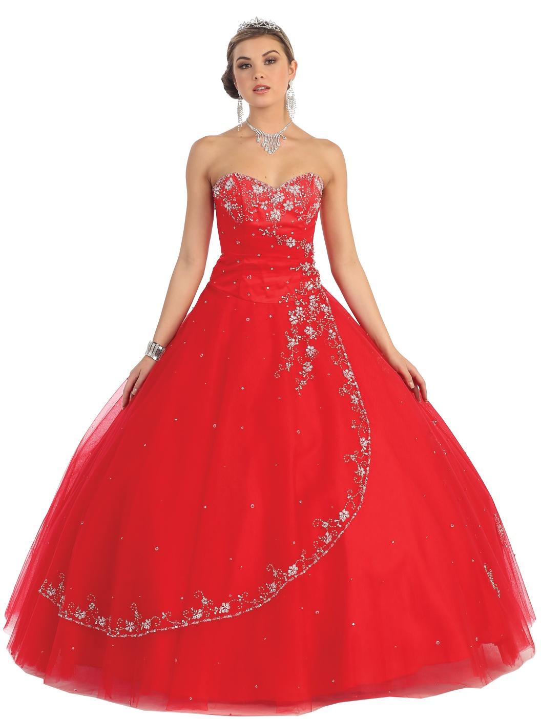 Robe de princesse rouge et blanc