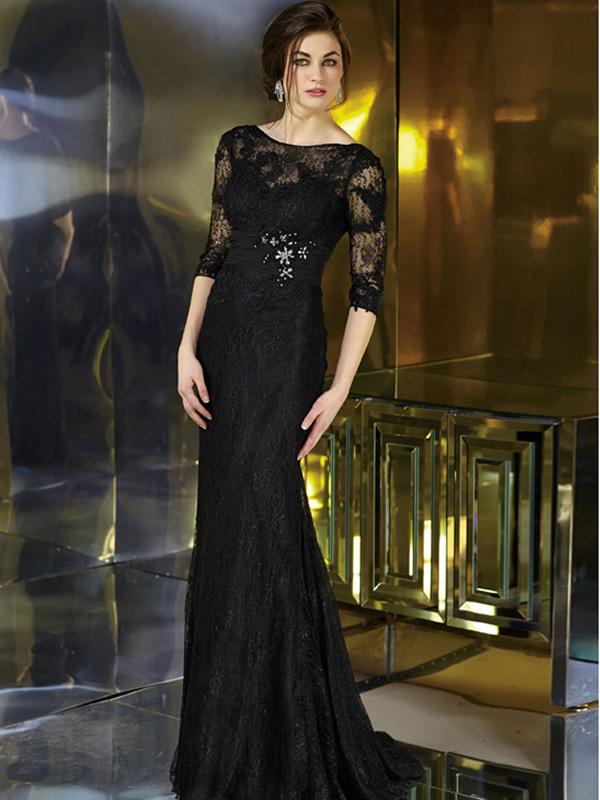 Robe de soirée 2015 dentelle noir