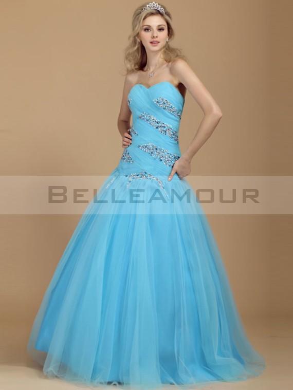 Robe de soirée bleu clair