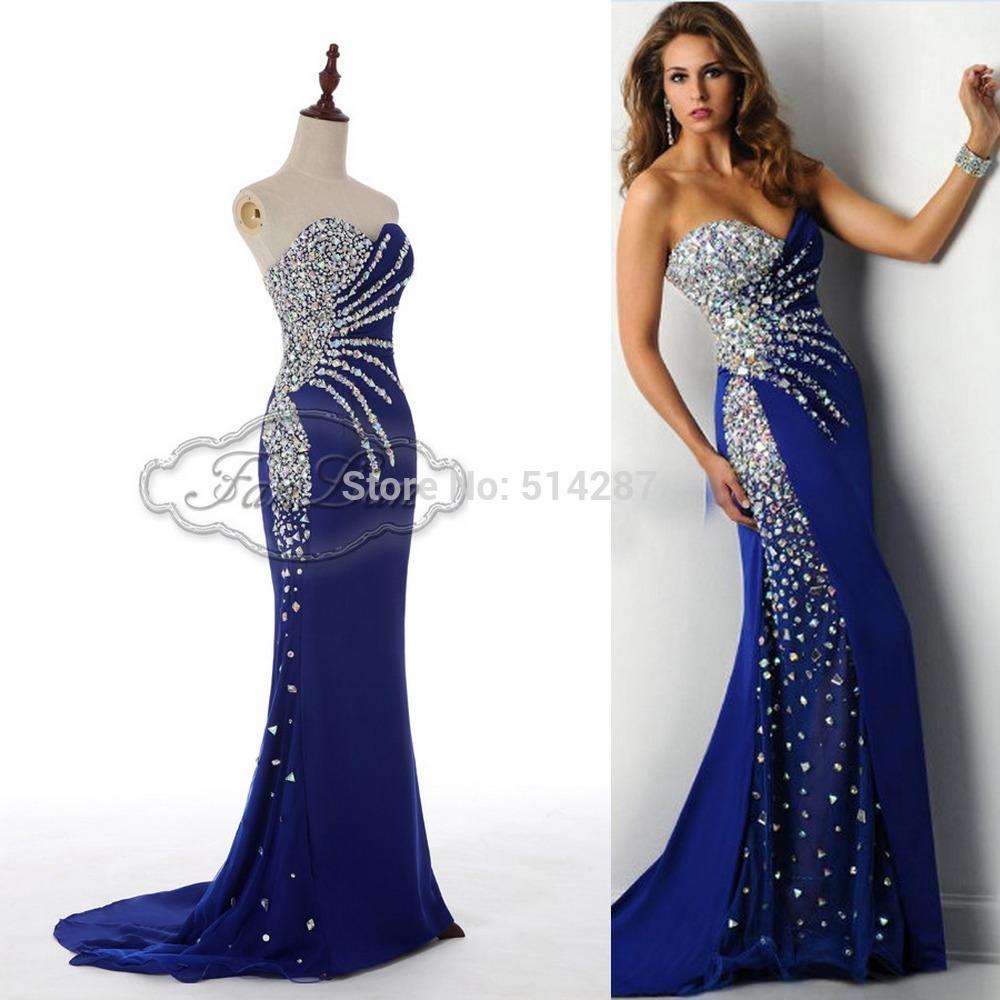 Robe de soirée bleu electrique