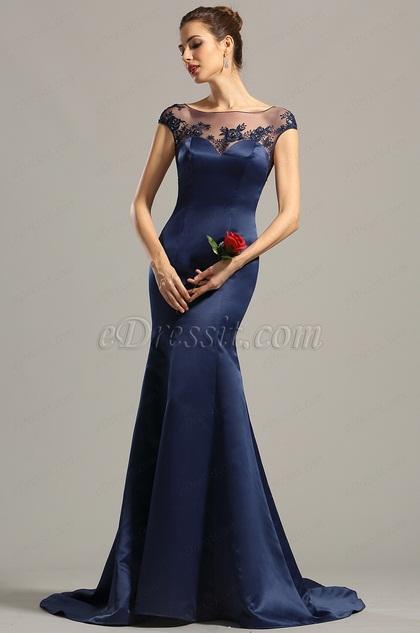 Robe de soirée bleu marine