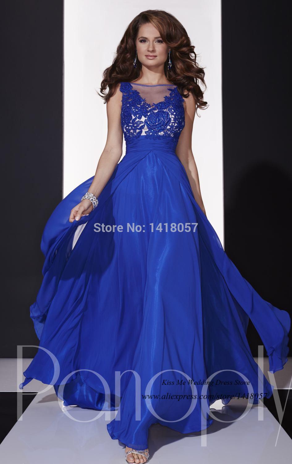 Robe de soirée bleu royal