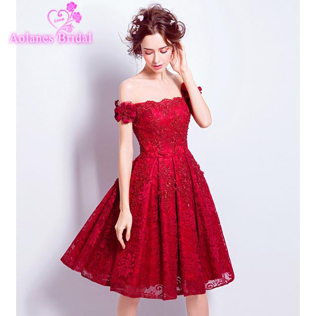 Robe de soirée courte rouge