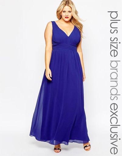 Robe de soirée grande taille bleu