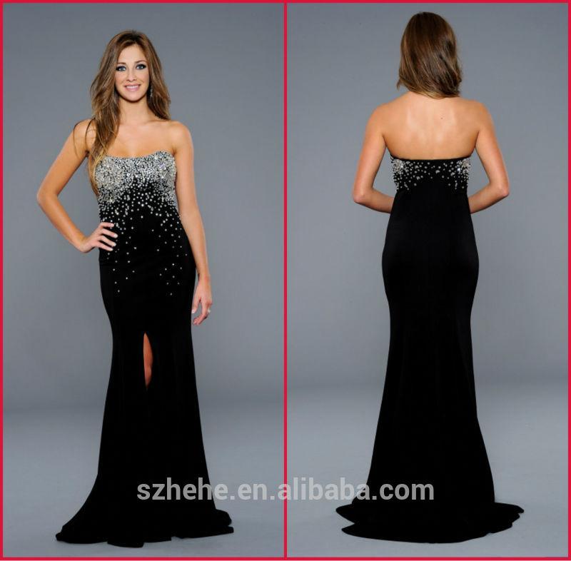 Robe de soirée noir et argent