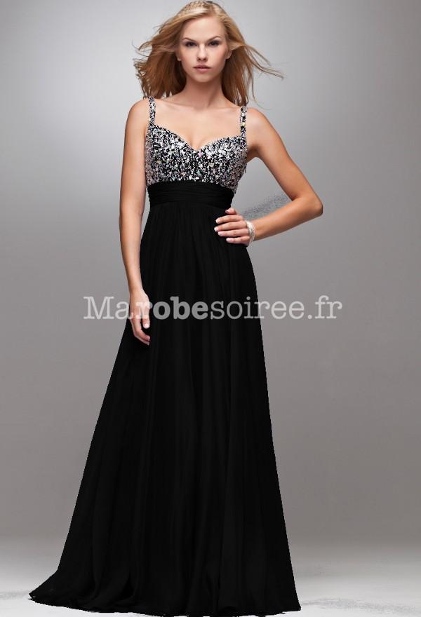 Robe de soirée noir et argent