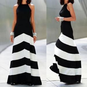 Robe de soirée noir et blanc