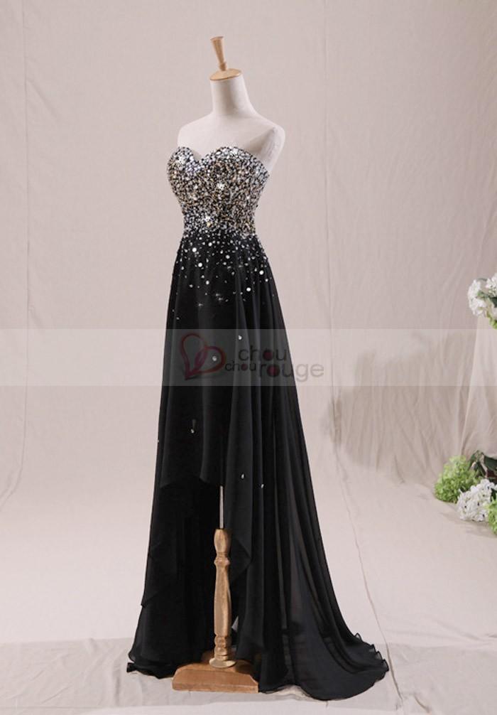 Robe de soirée noir pas cher