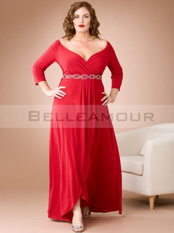 Robe de soirée rouge grande taille