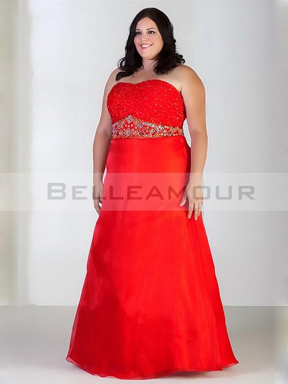 Robe de soirée rouge grande taille