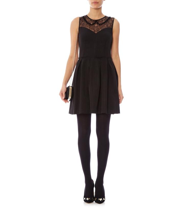 Robe de soiree avec collant noir