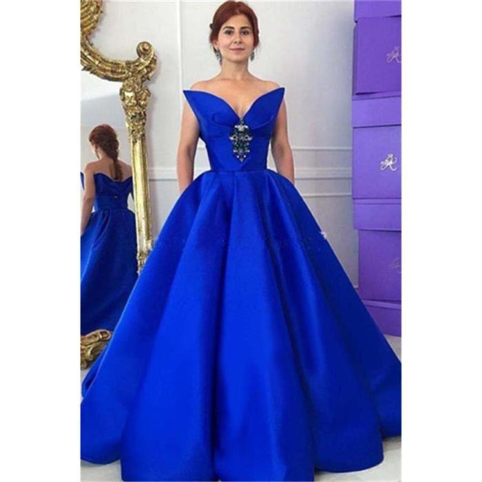 Robe de soiree bleu roi