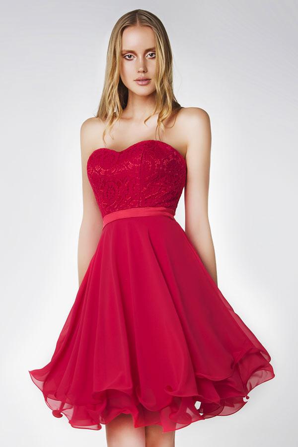 Robe de soiree courte rouge