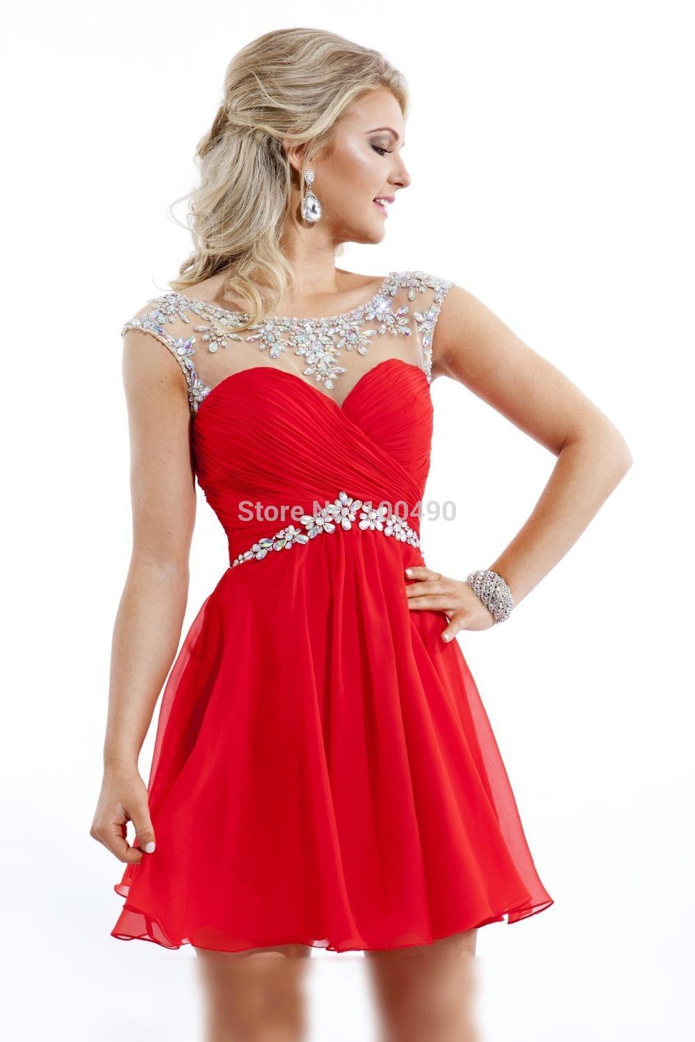 Robe de soiree rouge courte