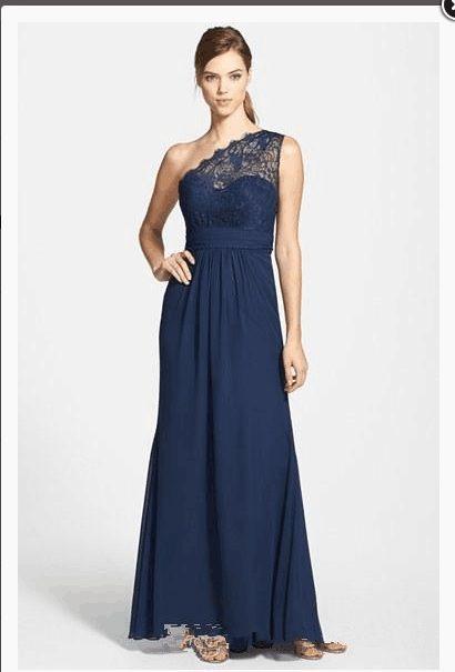 Robe demoiselle d'honneur bleu nuit