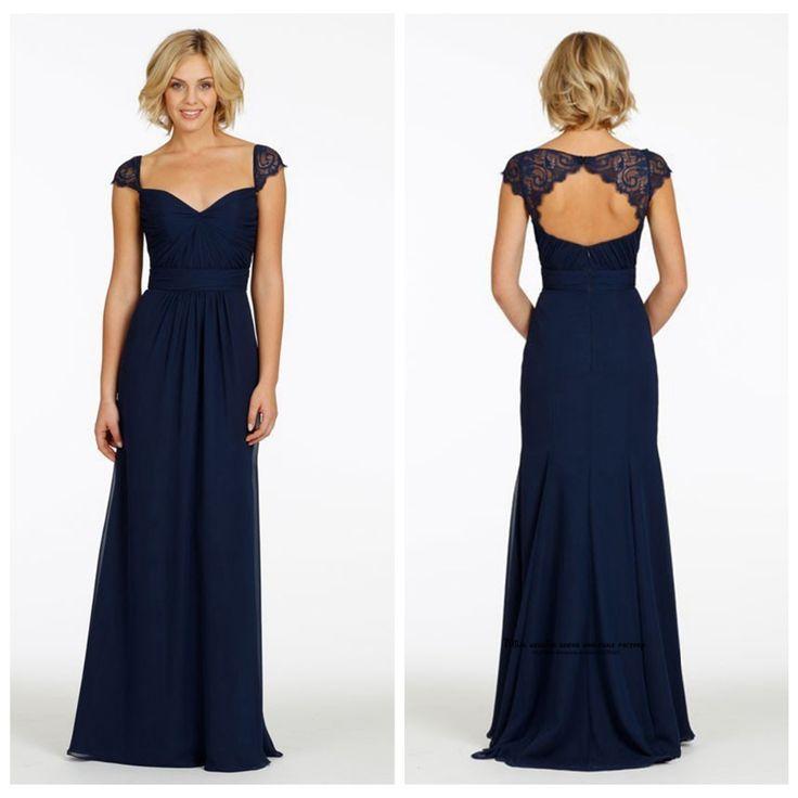 Robe demoiselle d'honneur bleu nuit