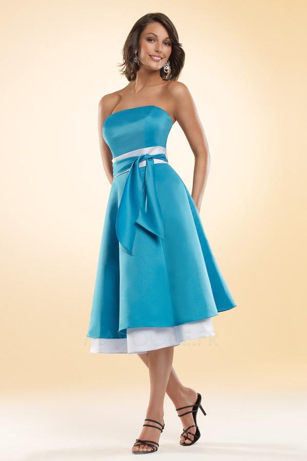 Robe demoiselle d'honneur bleu turquoise