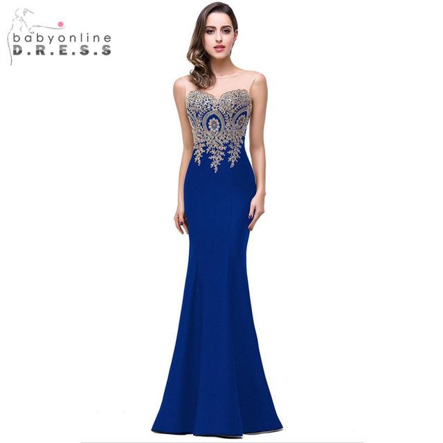 Robe demoiselle d'honneur bleu