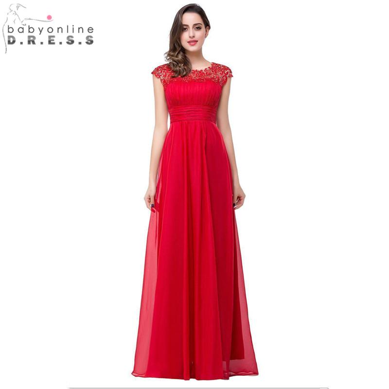 Robe demoiselle d'honneur rouge pas cher