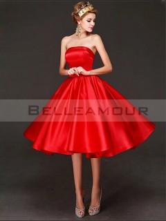 Robe demoiselle d'honneur rouge pas cher