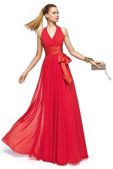 Robe demoiselle d'honneur rouge