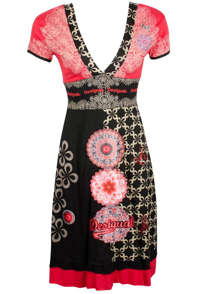 Robe desigual noir et rouge