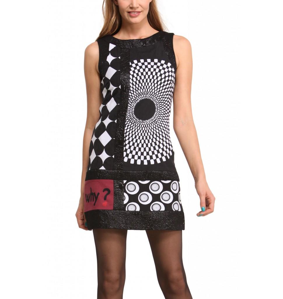 Robe desigual noir et rouge