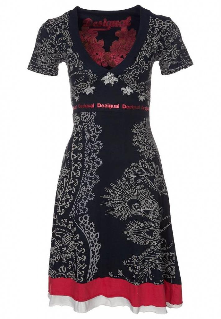 Robe desigual rouge et noire