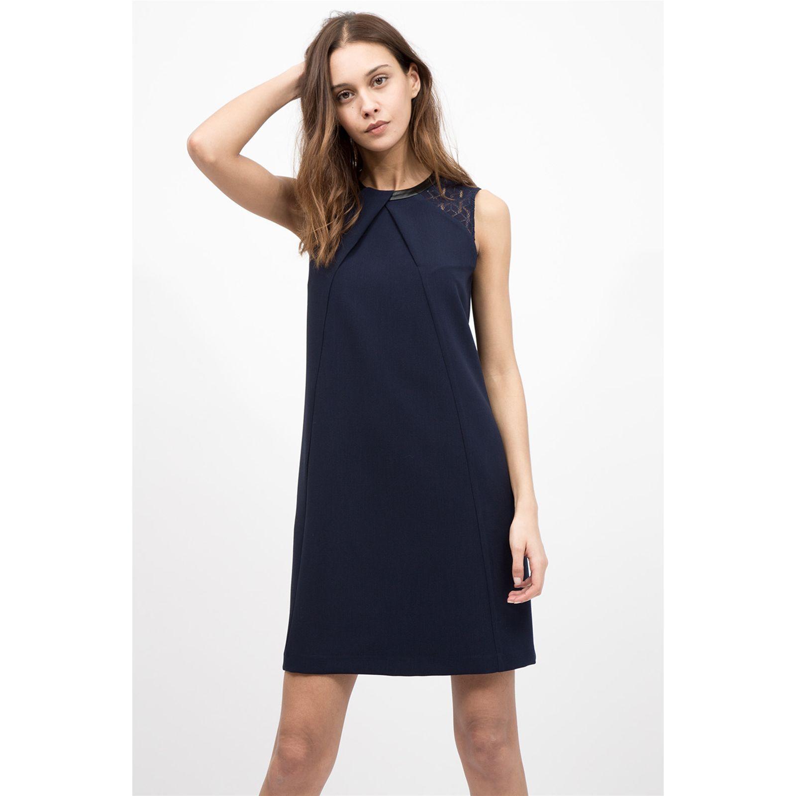 Robe droite bleu marine