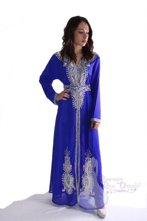 Robe dubai bleu electrique