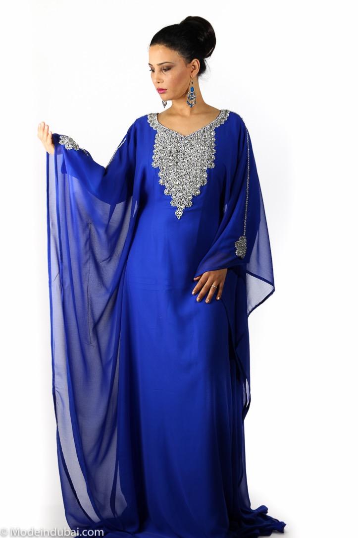 Robe dubai bleu roi