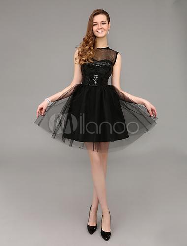 Robe en tulle noir