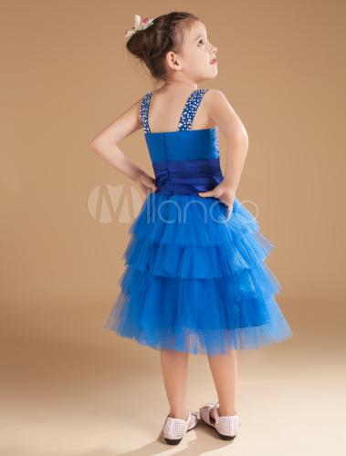 Robe fille bleu roi