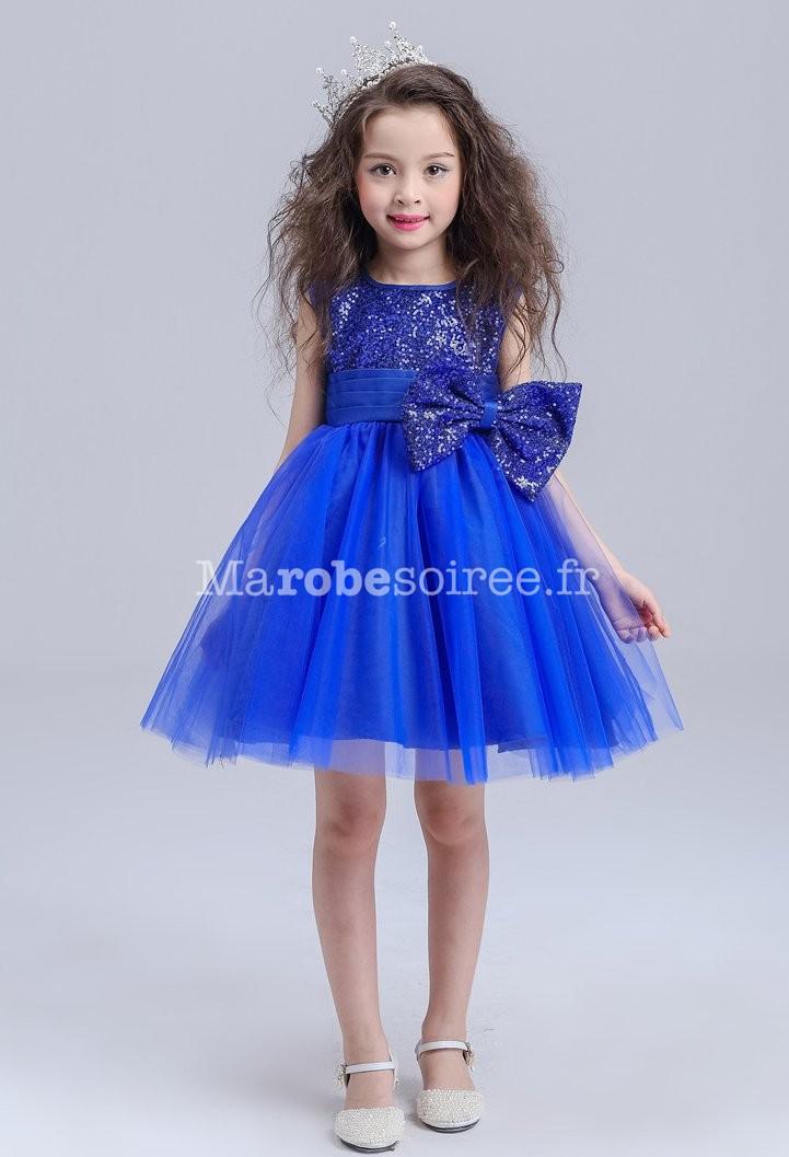 Robe fille bleu