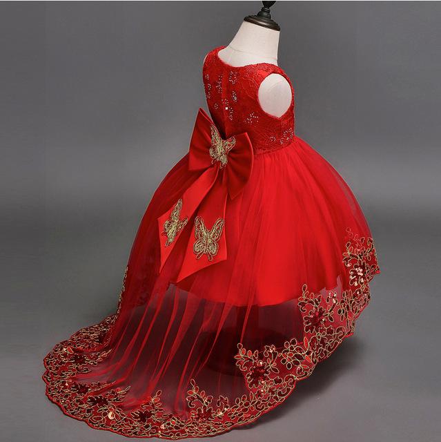 Robe fille rouge