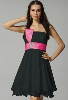 Robe fushia et noir