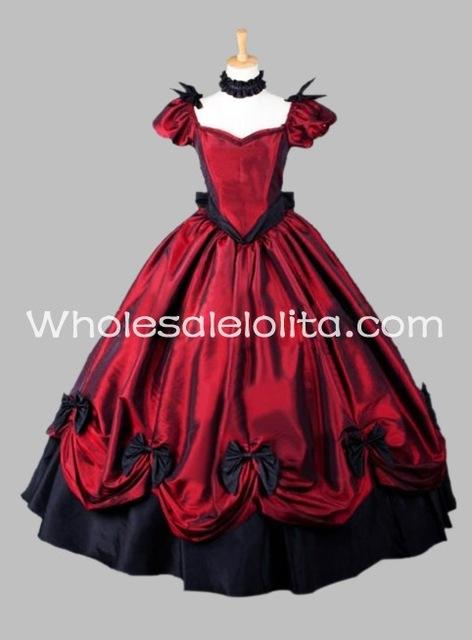 Robe gothique victorienne rouge