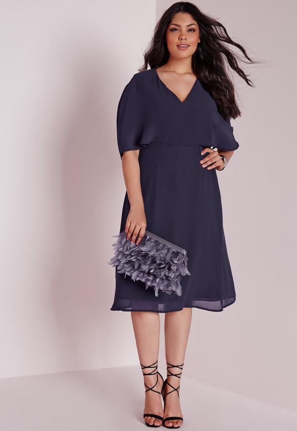 Robe grande taille bleu marine