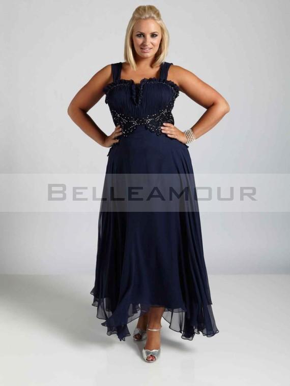 Robe grande taille bleu marine