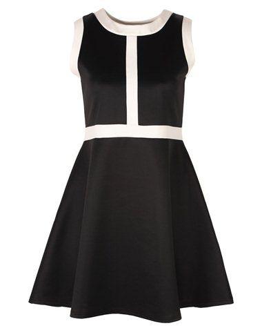 Robe grande taille noir et blanc