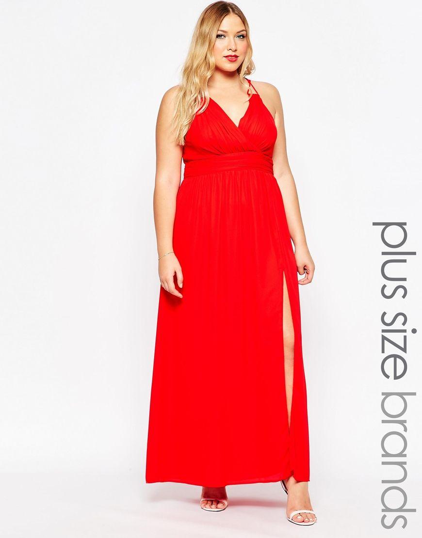 Robe grande taille rouge