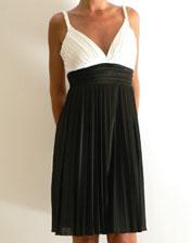 Robe haut blanc bas noir