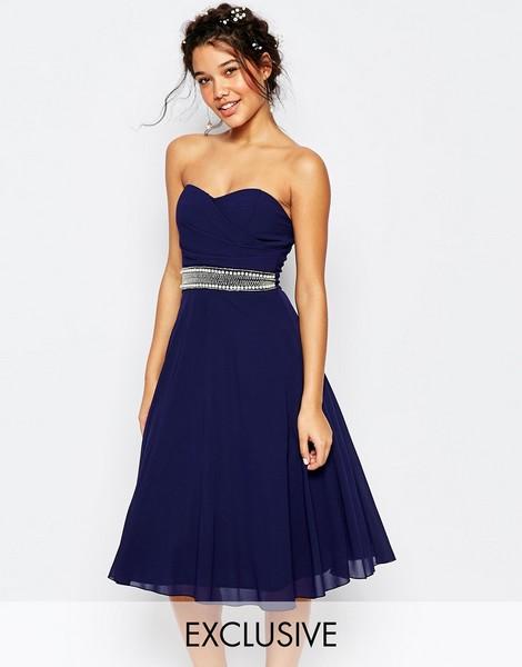 Robe invité mariage bleu