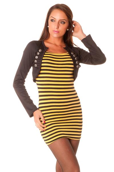 Robe jaune et noir