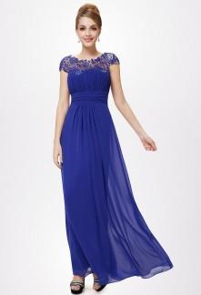 Robe longue bleu electrique