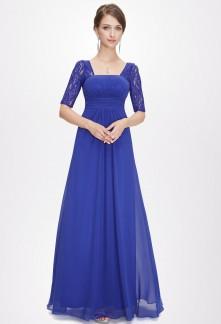 Robe longue bleu electrique